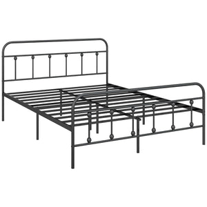 DodiOnline King Size Minimalistic Metal Bed Frame - Black