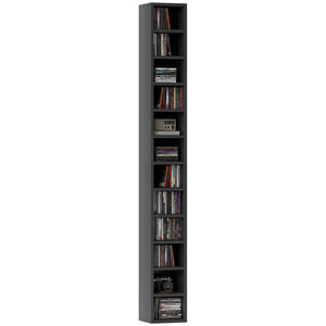 DodiOnline 204 CD Tall Narrow Media Storage Tower - Black