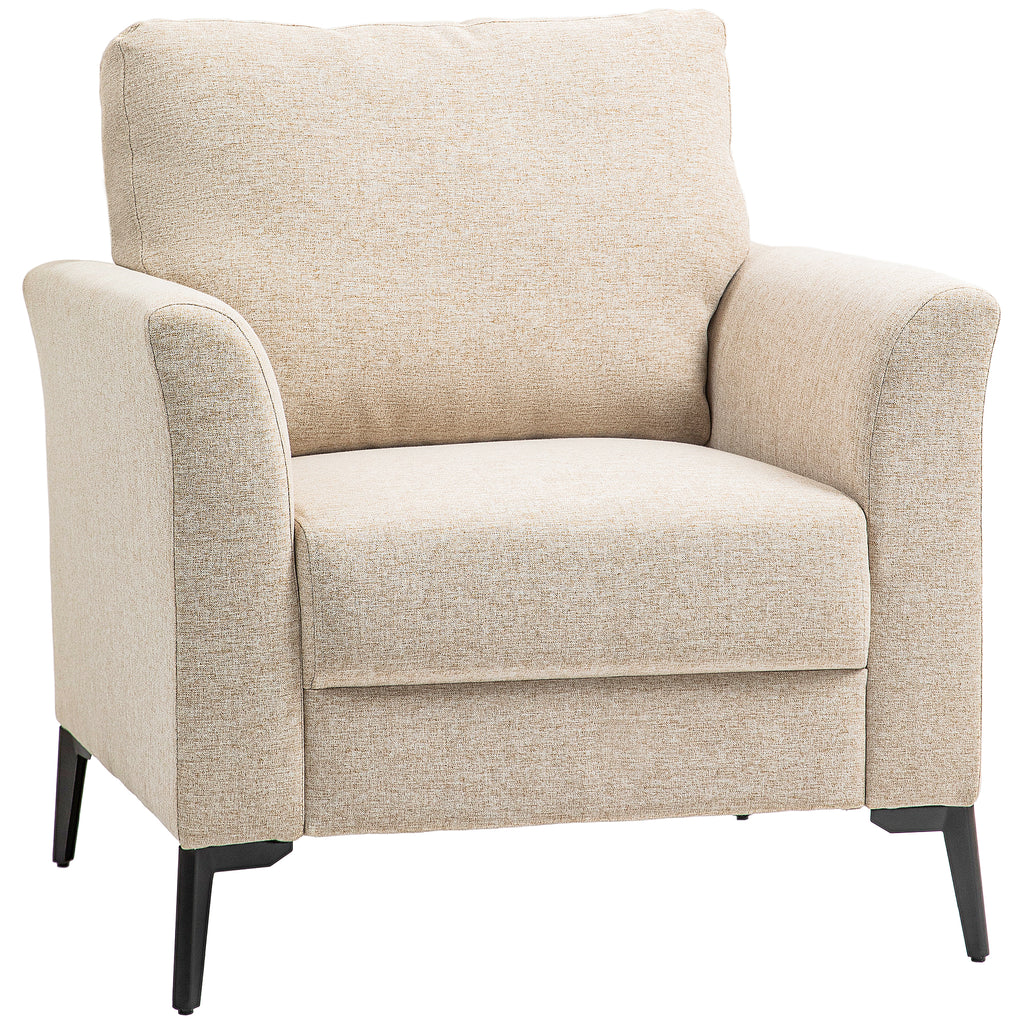 DodiOnline Linen-Look Armchair - Beige