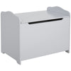 DodiOnline Wooden Kids Toy Box Children Storage Organizer Chest Safety Hinge Playroom Furniture Grey