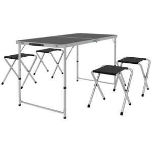 DodiOnline Four-Person Foldable Aluminium Picnic Set