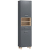 DodiOnline Tall Bathroom Storage Cabinet, Bathroom Storage Unit, Freestanding Bathroom Cabinet with Open Shelves and Drawer