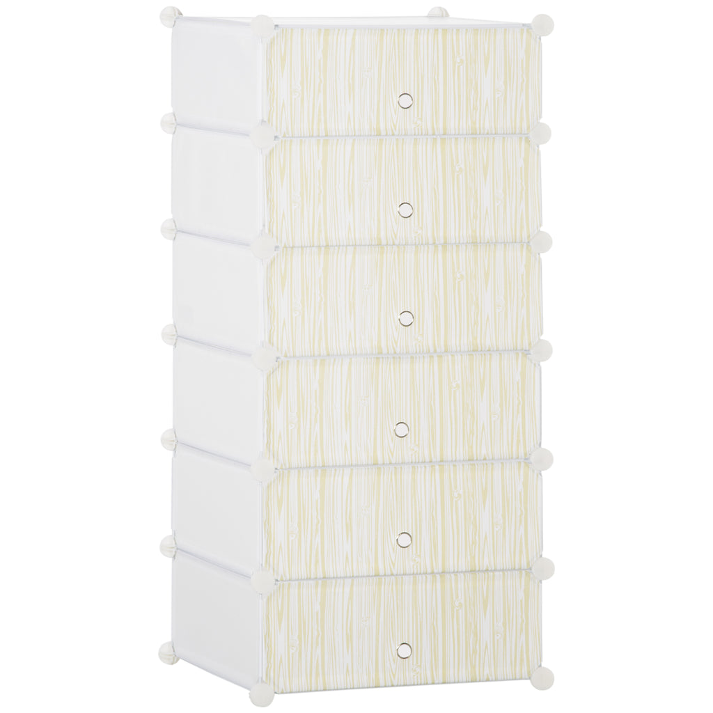 DodiOnline Six Cube Modular Storage Storage Unit - White