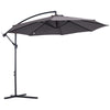 DodiOnline Cantilever Umbrella Parasol Hanging Banana Steel Dark Grey 3M Patio