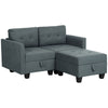 DodiOnline 'L' Shape Modular Storage Sofa - Dark Grey