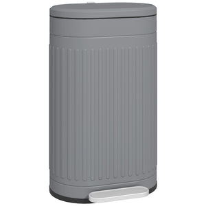 DodiOnline 30L Metal Kitchen Bin, with Soft-Close Lid - Grey