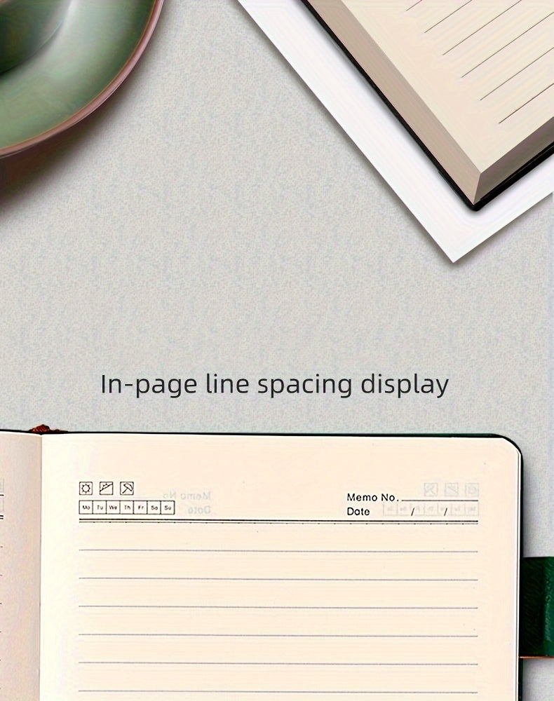 160 Pages Premium Super Smooth Faux Leather Notebook with Water-Resistant Square Ruling - Minimalist Space Theme A5 Journal for Home, Office, and Study - Soft, Durable, and Long-Lasting