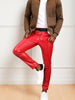 Men's Chic PU Leather Pants, Street Style High Stretch Skinny Pants For Nightclub Performance Party Dinner K-pop