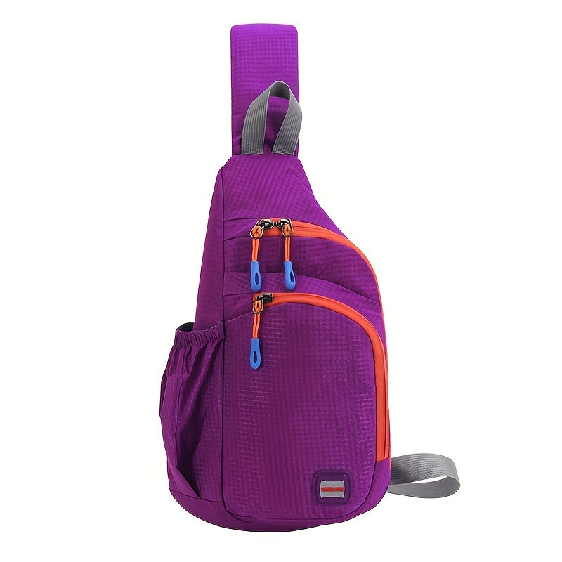 [Trendy Belt Bag] Trendy Nylon Belt Bag | Zipper Sling Bag with Side Pocket for Outdoor Sports