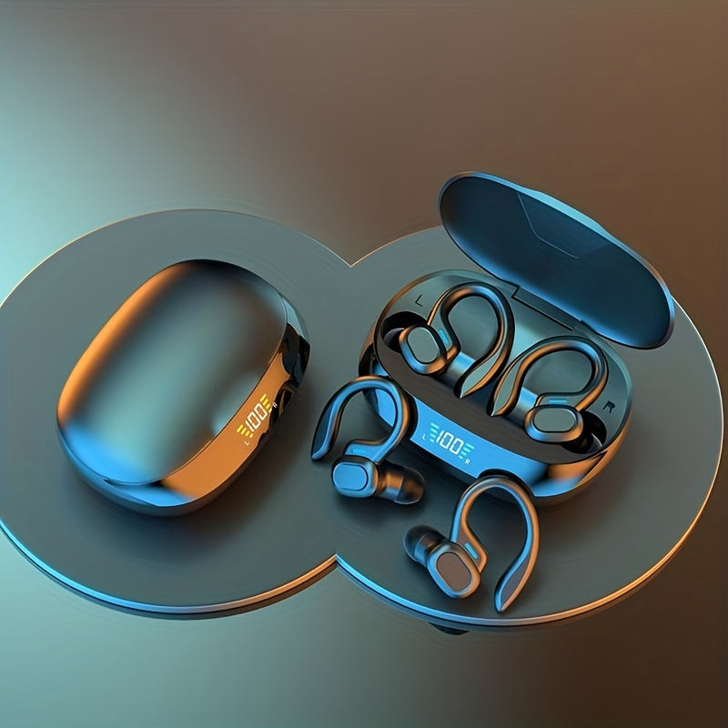 [True Wireless Earbuds with Mic] ANKRIYUL True Wireless Earbuds with Mic - Sport-Friendly, Stereo In-Ear Headphones, Touch Control, USB-C Charging Case with LED Display, Comfortable Fit for Workouts, Earbuds Wireless, ANKRIYU