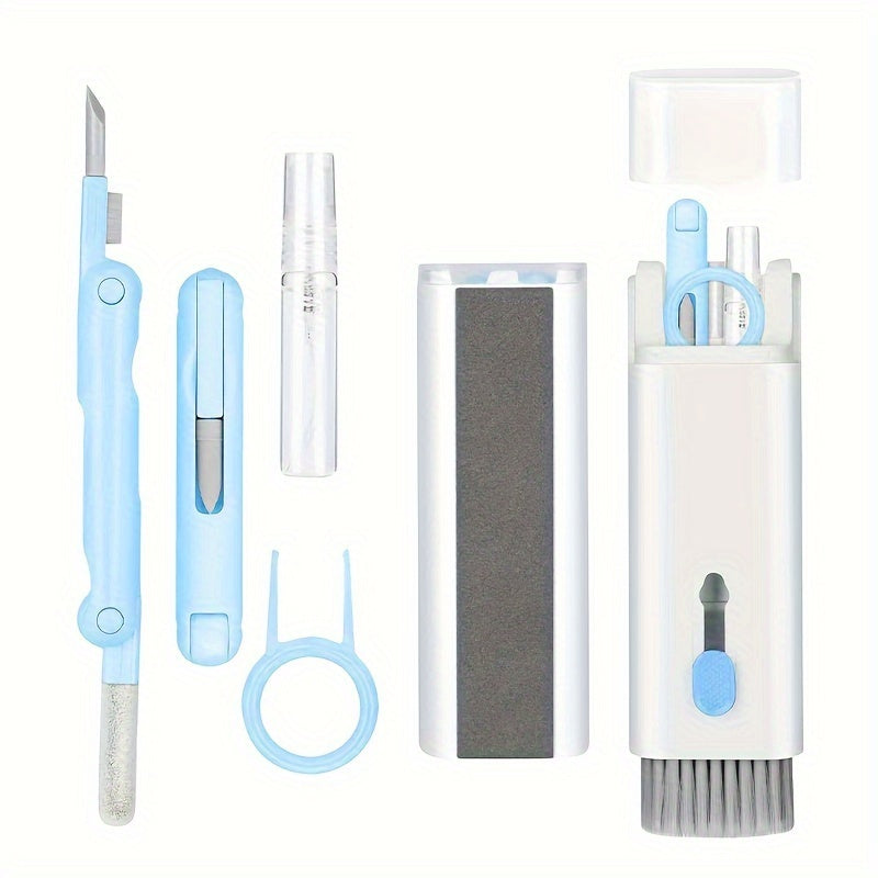 7 In 1 Electronic Cleaning Kit, Keyboard Cleaner With Keycap Extractor, Multifunctional Hair Brush, Earphone Cleaning Pen Screen Dust Cleaning Portable Tool Mobile Phone Keyboard Notebook Tablet Cleaning Tool