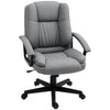 DodiOnline Linen-Look Padded Office Chair - Grey