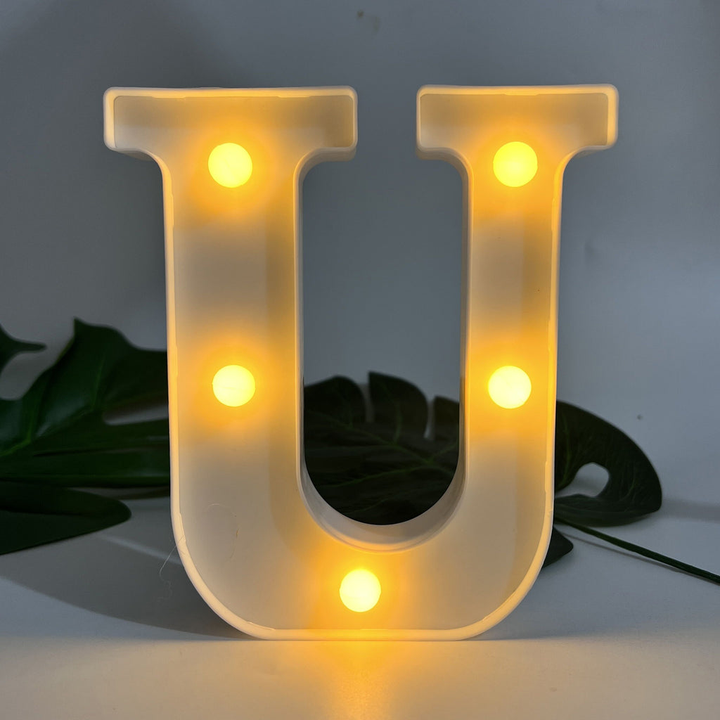 1pc Alphabet Letter LED Lights Luminous Number Lamp Decor, Battery Night Ligh, t For Home Wedding Birthday Christmas Party Decoration Letters Numbers Light, Home Decor