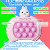 1pc Fast Push Bubble Game, Handheld Pop Light Up Pro Game Toy, Electronic Quick Push Game, Sensory Toy, Pink Bunny Halloween Christmas Gift