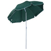 DodiOnline 2.2m Beach Umbrella, Portable Parasol with Tilting Function, Outdoor Sunshade Shelter with 8 Ribs, Green