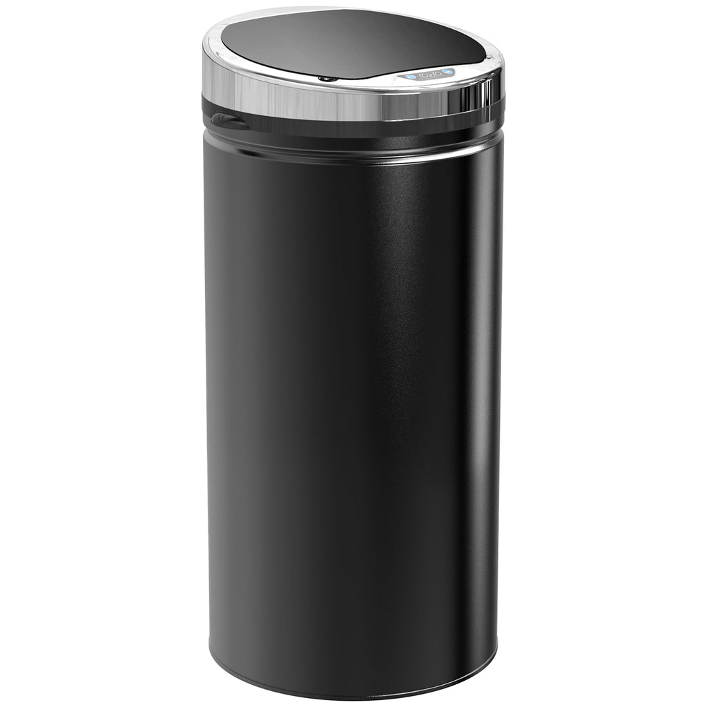 DodiOnline 42L Sensor Bin for Kitchen Waste Automatic Dustbin Motion Detection Dustbin  Stainless Steel Rubbish Can with Bucket, Black