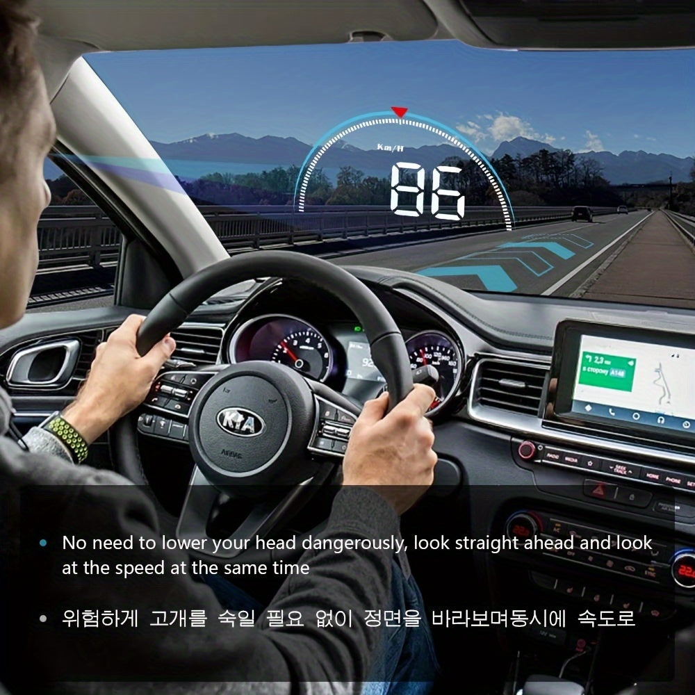 M8 HUD Head Up Display Car OBD2 II EUOBD Overspeed Warning water temperature digital Projector Windshield Auto Electronic