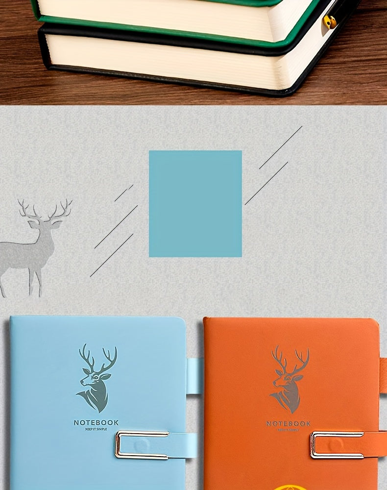 160 Pages Premium Super Smooth Faux Leather Notebook with Water-Resistant Square Ruling - Minimalist Space Theme A5 Journal for Home, Office, and Study - Soft, Durable, and Long-Lasting