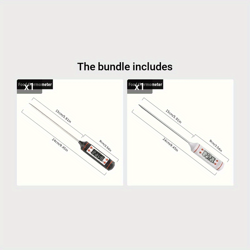 Kitchen Oil Thermometer BBQ Baking Temperature Measurement Electronic Food Thermometer Liquid Temperature Pen (Battery Not Included)