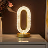 1 luxurious oval crystal table lamp, office USB charging lamp, living room bedside night light decorative table lamp suitable for bedroom, living room, party and dinner decoration creative lamp