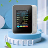 6-in-1 Multi-Function Air Quality Monitor - Detects CO2, PM2.5, PM10, TVOC & HCHO - Advanced Formaldehyde Sensor with Clear LCD Display - Ideal for Home & Office Air Health Monitoring