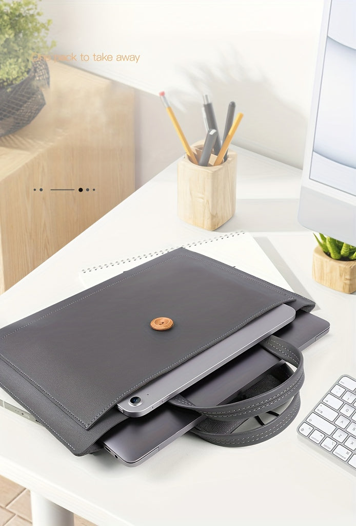 Lightweight Handbag Suitable For 15.6/16-Inch Computer Tote Bag Office Briefcase Waterproof Lightweight Artificial Leather Computer Bag