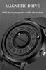 Mens Fashion Watch - Eye-Catching Cool Dial with Waterproof Rotating Magnetic Bead - Durable PU Leather Strap - Stylish Design for Fashion-Forward Gentlemen