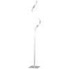 DodiOnline Dimmable Floor Lamp for Living Room, Modern Spiral Standing Lamp with 3 Adjustable Brightness and Square Base, Silver