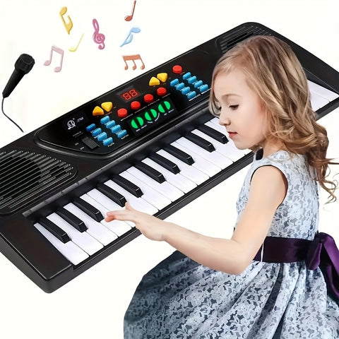 37-Key Single-Channel Electronic Musical Keyboard Organ - Fun and Interactive Learning Instrument for Early Childhood Education, Developing Musical Talent and Hand-Eye Coordination - Perfect Gift for Boys and Girls