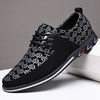 Men's Plus Size Faux Leather Casual Shoes, Formal Dress Anti-skid Lace-up Shoes For Business Office, Spring And Autumn