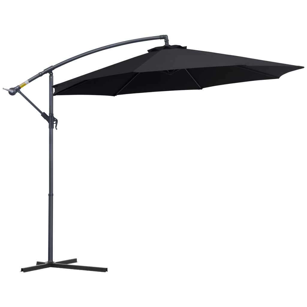 DodiOnline 3 m Banana Parasol-Black