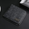 1pc Men's Zippered Short Wallet, Multi-card Holder, PU Leather Folding Wallet