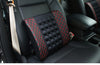 Car Waist Electric Massage Red Wine Pillow Car Interior Accessories Office Cushion Ultrafine Leather Factory Outlet