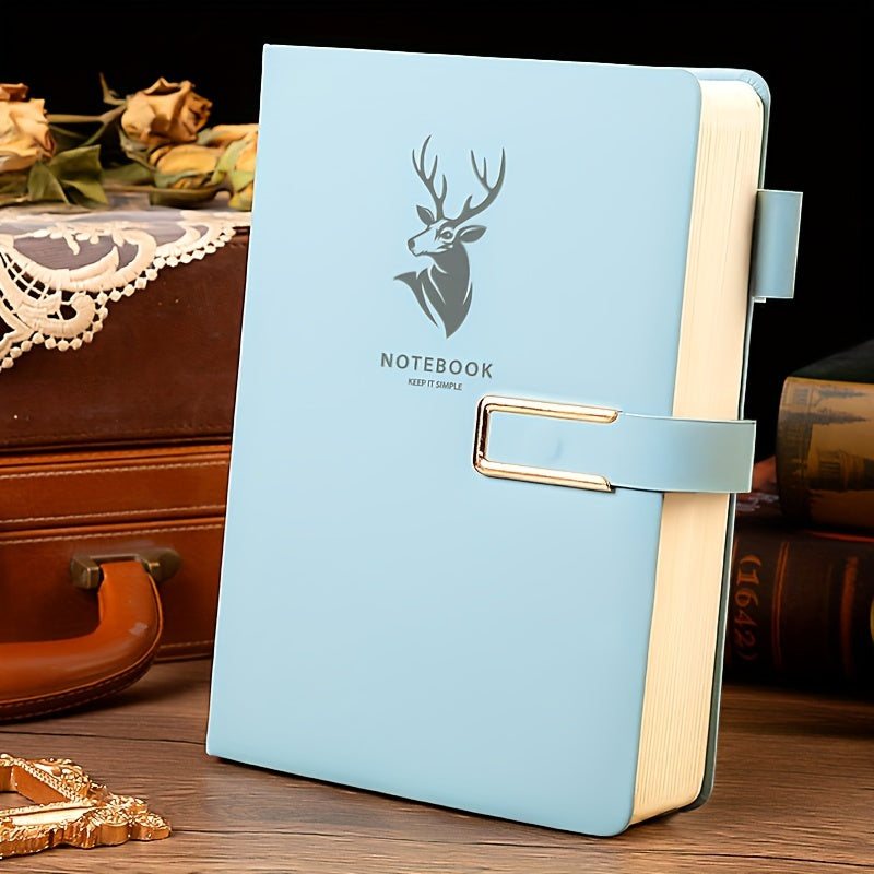 360 Page Premium Faux Leather Buckle, Soft Faux Leather A5 Notebook Suitable For Home, Office, And Study