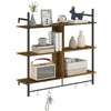 DodiOnline Three-Tier Floating Shelf - Brown/Black