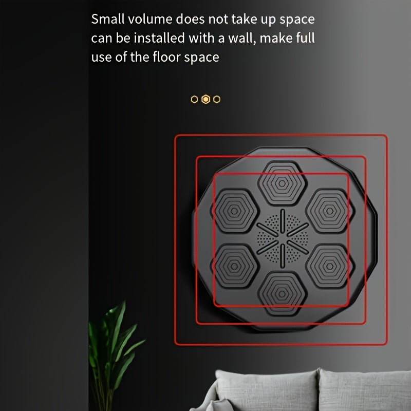 1pc Music Boxing Machine, Training Boxing Equipment, Electronic Intelligent Focus Agile Wall Target, 6 Relaxation Machines For Home Exercise, Valentine's Day Gift, Christmas Gift