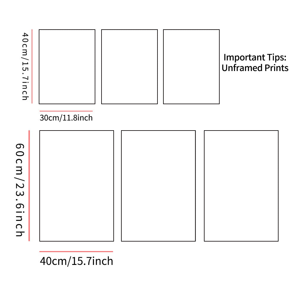 3pcs The Wave of Kanagawa - Famous Painting Print for Living Room and Office Decoration