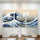 3pcs The Wave of Kanagawa - Famous Painting Print for Living Room and Office Decoration