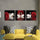 3pcs/set Romantic Swans and Red Rose Canvas Wall Art for Living Room, Bedroom, and Office Decor - Beautiful and Elegant Design - No Frames Needed