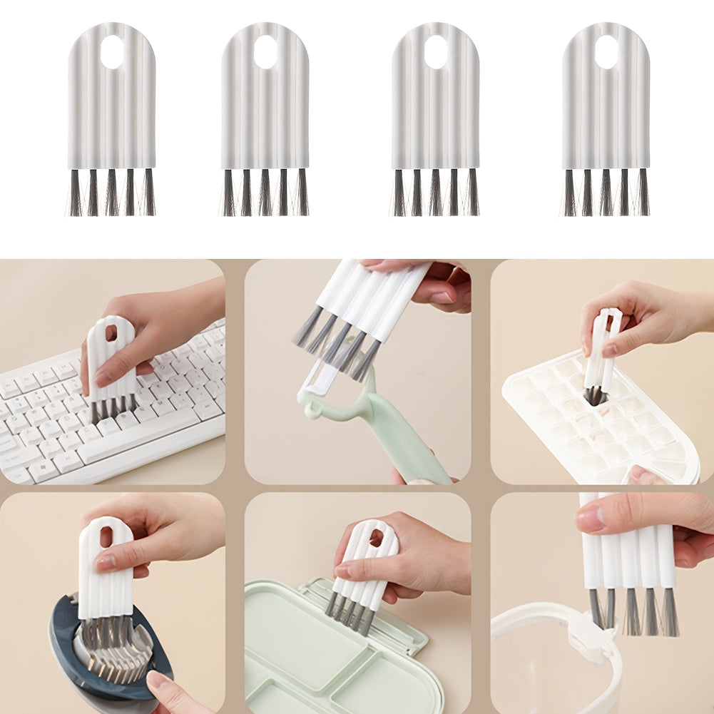 1pc Multi-Purpose Cleaning Brush - Flexible, Soft Bristles for Keyboard, Cup Covers, and Household Gaps - Easy to Use and Effective for Office and Home Cleaning
