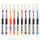 10pcs Multicolor Hardcover Straight Liquid Roller Pen Neutral Pen Quick Drying Large Capacity 0.5 Student Needle Brush Pencil Office Signature Pen