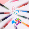 10pcs Multicolor Hardcover Straight Liquid Roller Pen Neutral Pen Quick Drying Large Capacity 0.5 Student Needle Brush Pencil Office Signature Pen