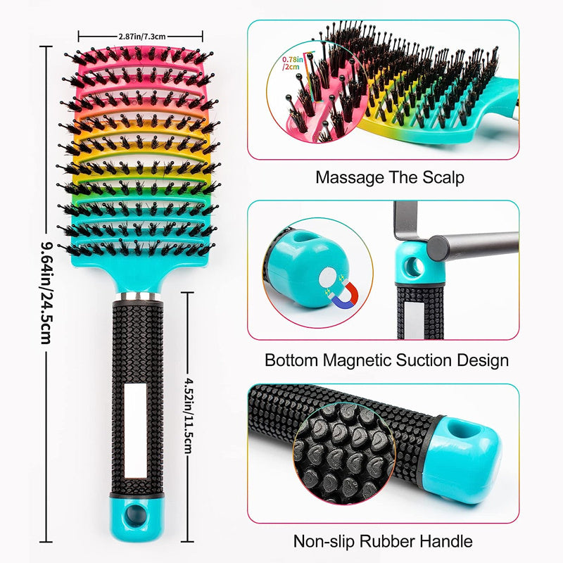 1pc Magic Scalp Massage Hair Brush for Women - Professional Detangling Tool for Wet Curly Hair - Hairdressing Tool, Detangling Brush, Ergonomic Handle, Durable Bristles, Salon Professionals, Styling Accessory, Sleek Design, S