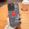 Luxury Shockproof Leather Number 23 Pattern Design Shockproof Slim Protective Case Anti-Fall Sleeve Phone Case Camera Lens All Inclusive Protection Phone Soft Case For IPhone15 Pro Max/Ultra 11/ 12/13/14/X/XR/Xs/Plus/Pro/Pro