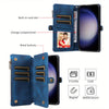 For Samsung Galaxy S23 Ultra, S22, S21, S20, S23 Plus, S23 FE Phone Case, RFID Blocking Wallet Case For Women Men With 9 Credit Card Holder Zipper PU Leather Protective Phone Cover