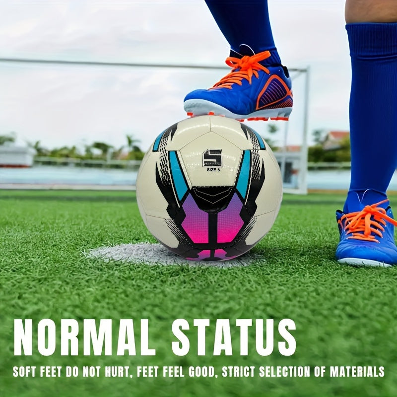 Standard Size 5 Luminous Football, Professional PU Leather Soccer Ball, For Competition And Training