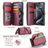 Extended Lanyard Faux Leather Phone Case for Iphone 15, 14, 13, 12, 11 Pro Max, Mini, XR, XS, 8, 7 Plus, And SE 2022 with Zipper Wallet And Card Holder