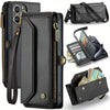 Extended Lanyard Faux Leather Phone Case for Iphone 15, 14, 13, 12, 11 Pro Max, Mini, XR, XS, 8, 7 Plus, And SE 2022 with Zipper Wallet And Card Holder