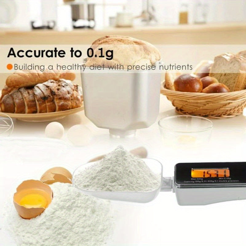 1pc, Digital Spoon Food Scale, Spoon Scale, Electronic Scale, Household Portable Practical High Precision Spoon Scale, Kitchen Measuring Spoon, Electronic Spoon Scale, Kitchen Stuff (Measuring Range:3.53oz/0.0-1.1LB/0.1g)