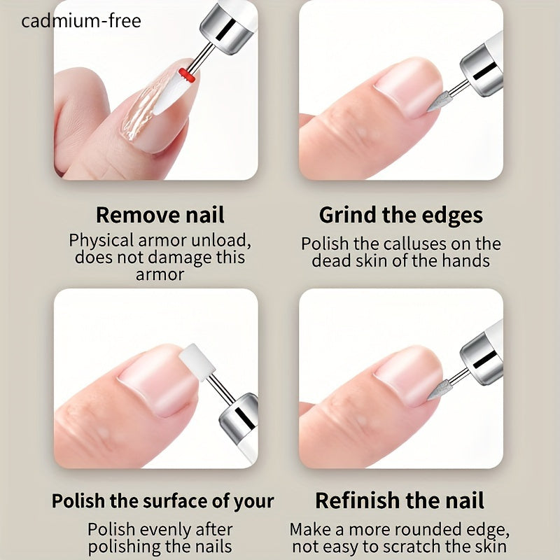 Professional Electric Manicure & Pedicure Nail File Set, Complete Portable Nail Drill, Electronic Nail File And Full Manicure And Pedicure Tool